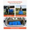 Portable Folding Bench, 8 Seat Foldable Soccer Bench with Side Pockets and Carrying Bag, Lightweight Sideline Seating with Back Rest for Football, Baseball, Camping, Outdoor Events, Blue